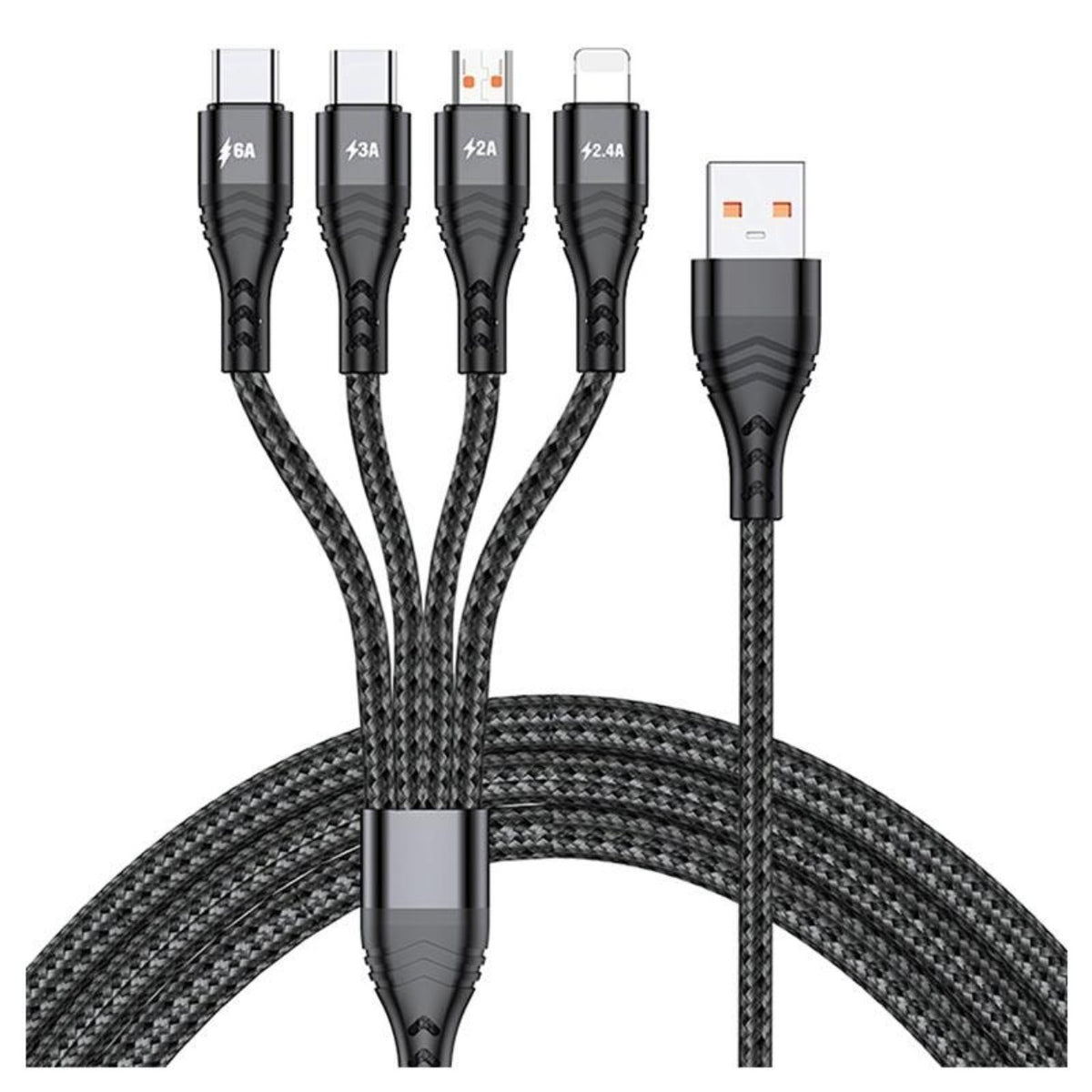 4-in-1 braided fast charging cable