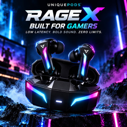 Rage X RGB gaming earbuds