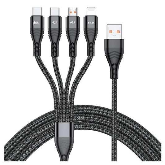 4-in-1 braided fast charging cable