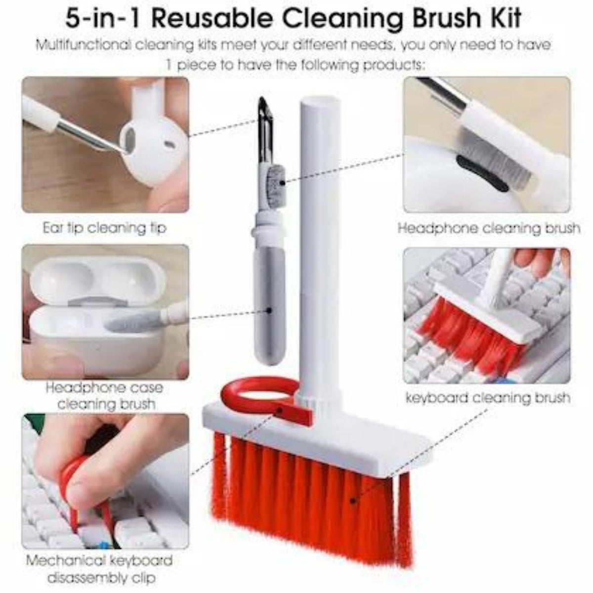 5-in-1 cleaning brush kit